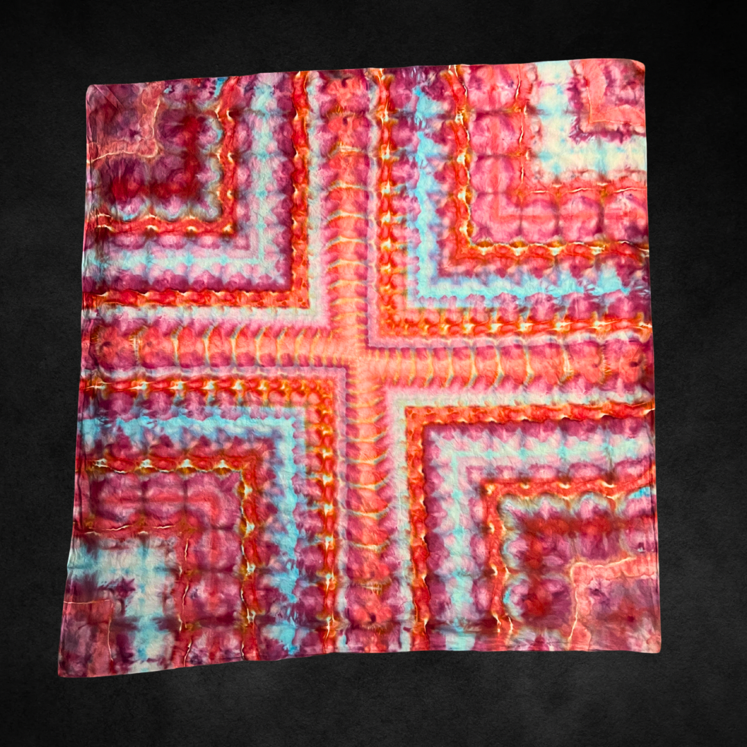 Tie dye square shutter tapestry