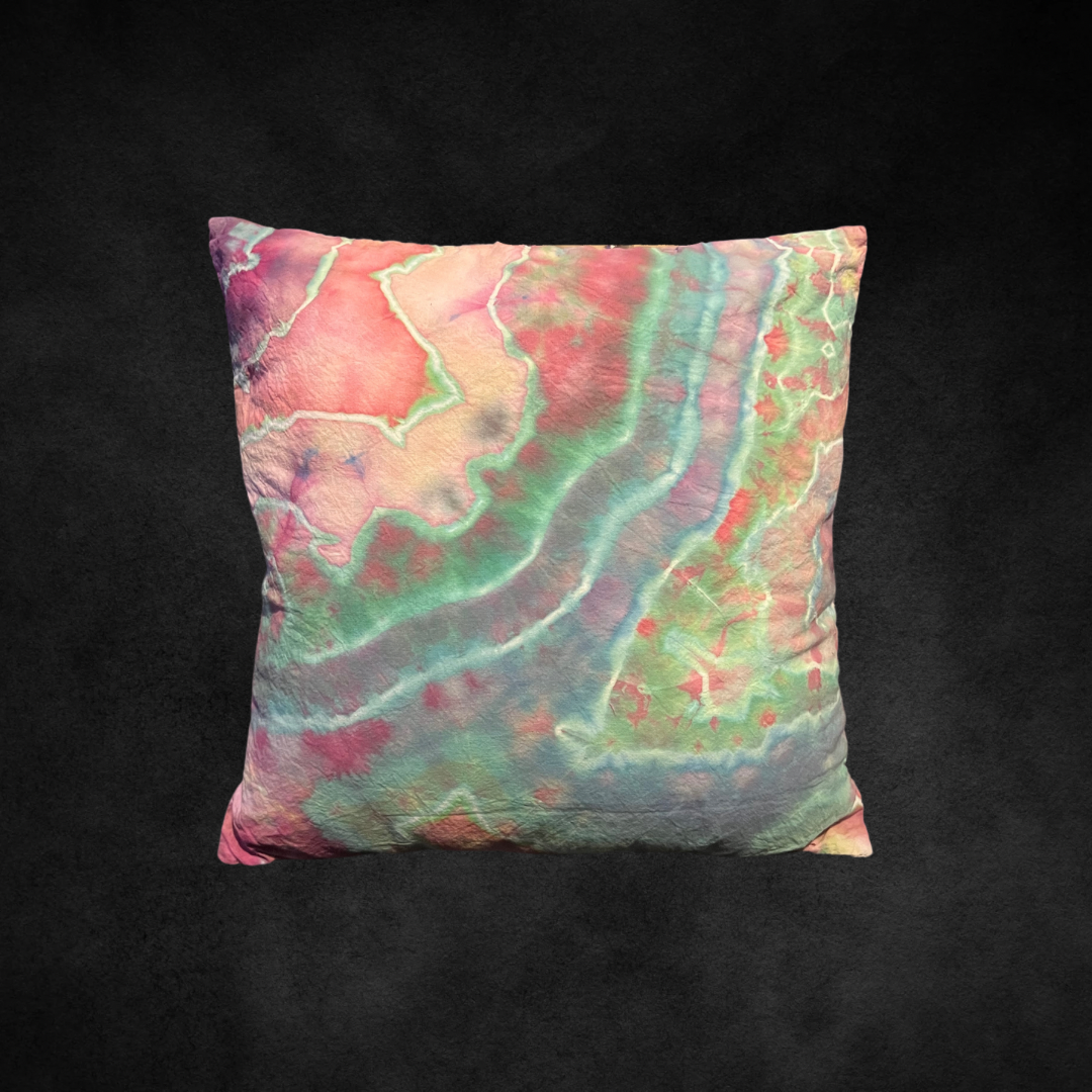 Tie dye throw pillow