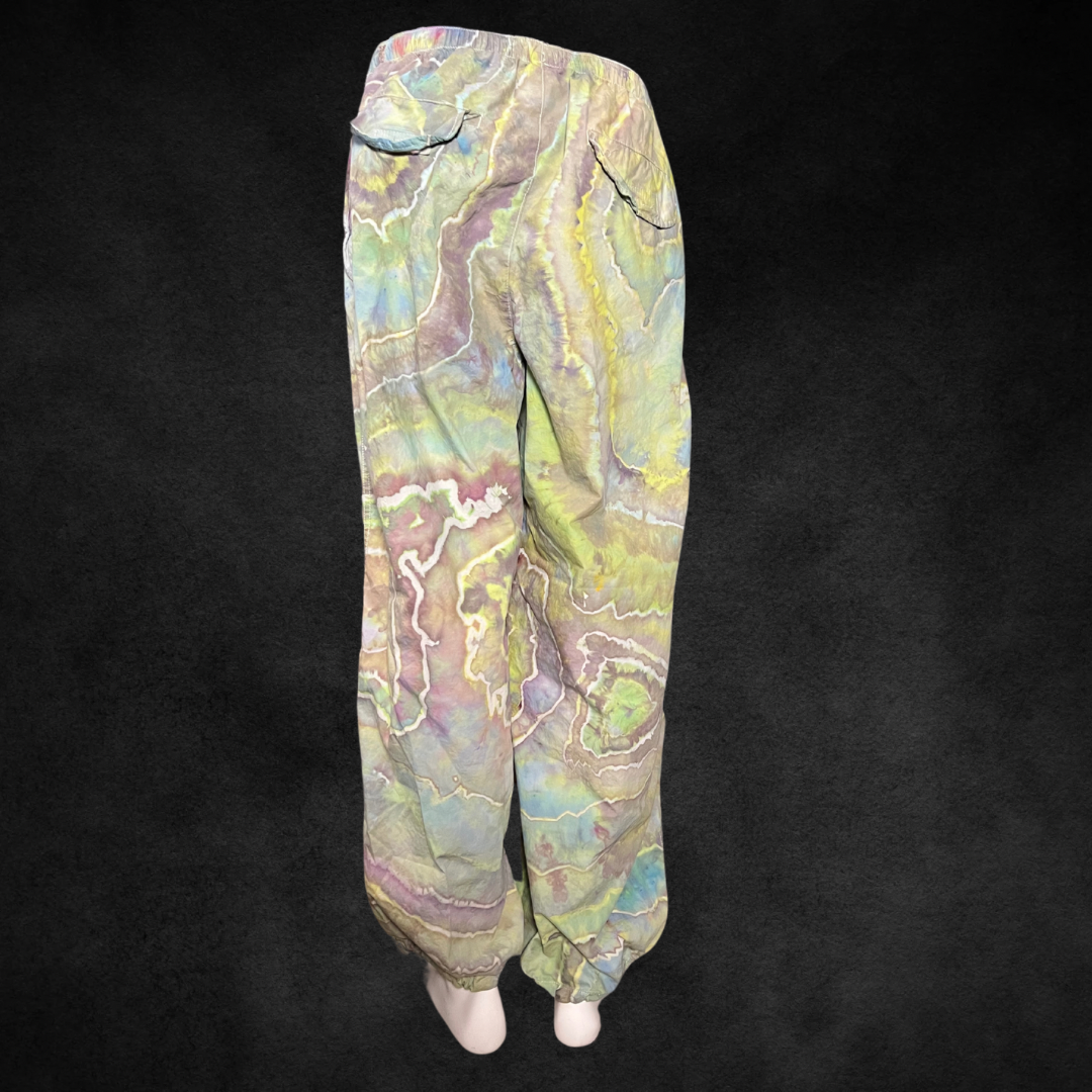 Medium tie dye parachute pants