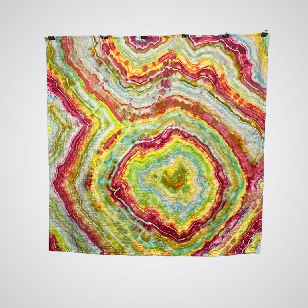 Cotton tie dye throw