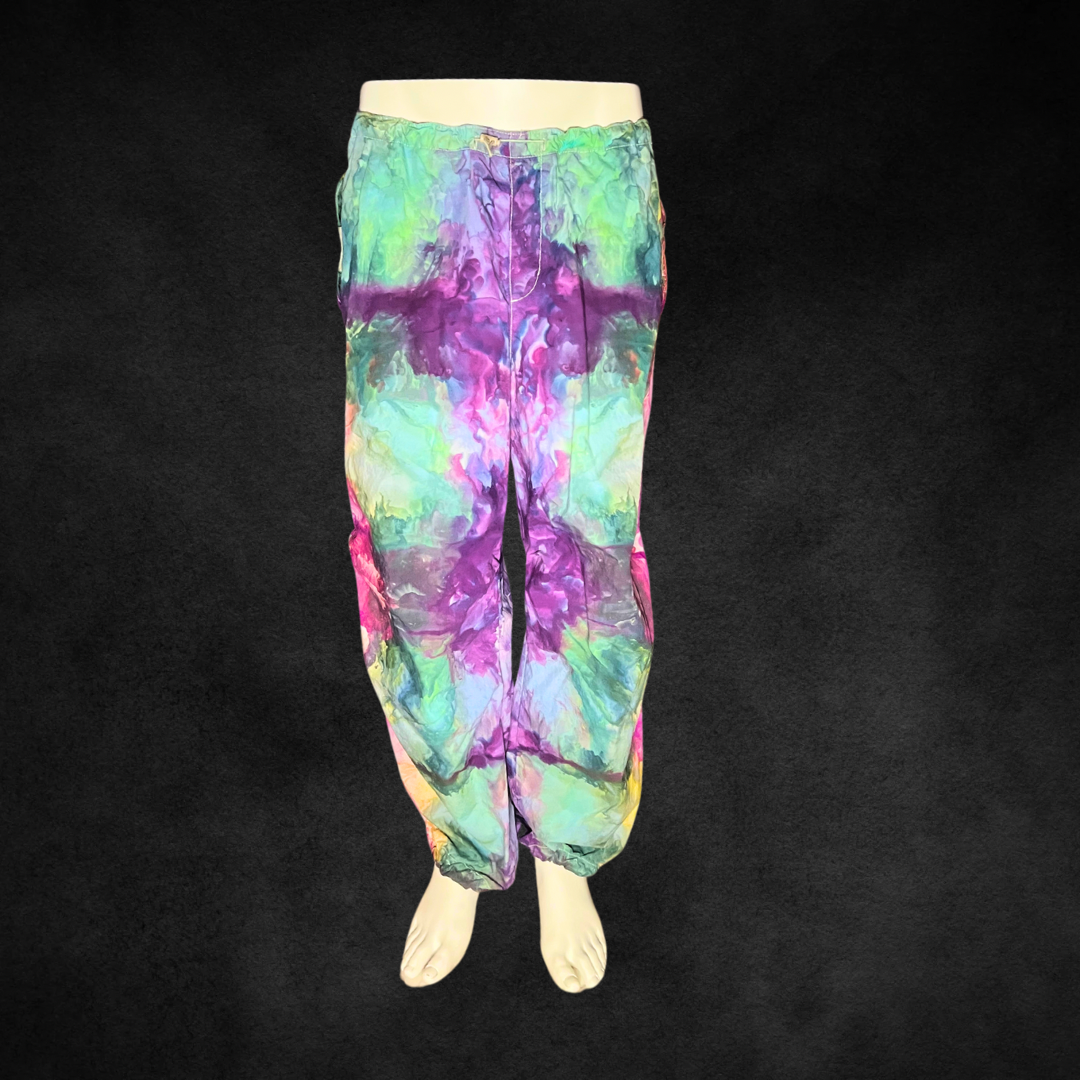 Medium tie dye parachute pants